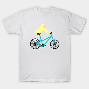 Duck On A Teal Bicycle T-Shirt